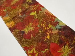 本場筑前博多草花模様織出し名古屋帯